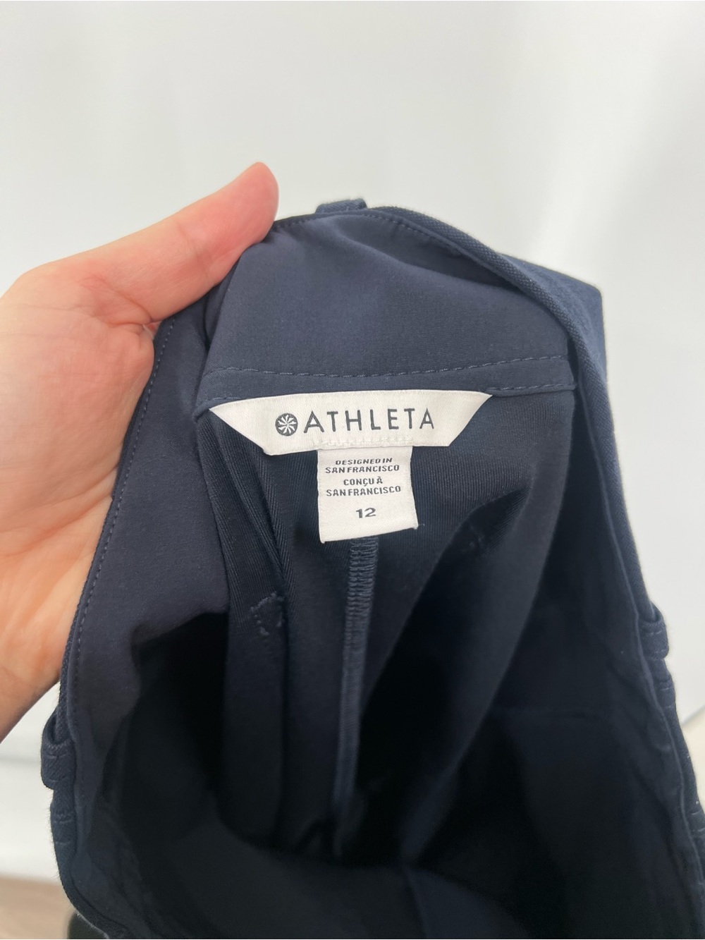 Athleta Skyline High Rise Barrel Leg Pants in Navy - Picture 7 of 9